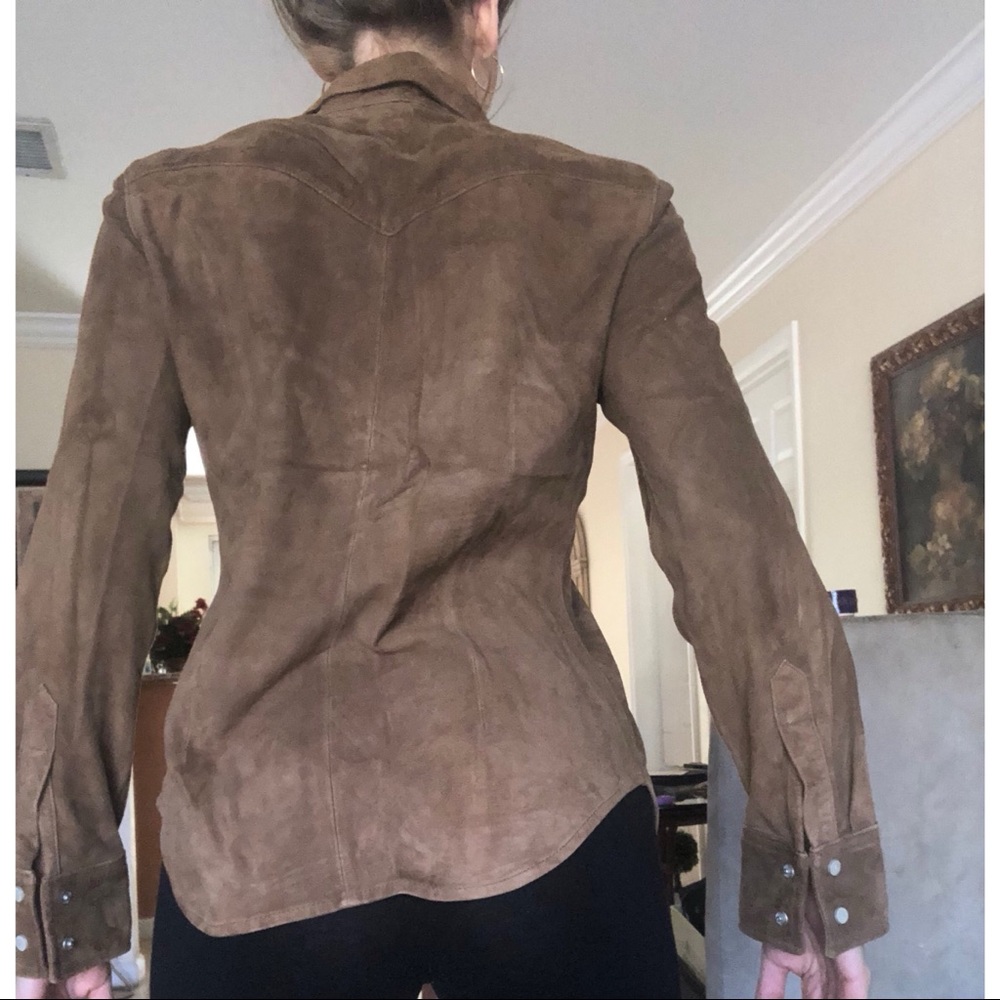 Festival Gap suede leather pearlized Button shirt - Picture 4 of 7